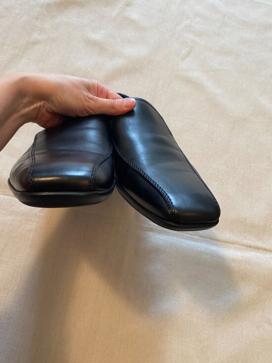 Prada Linea Rossa Black Leather Rubber Sole Loafers Size 11 main image 9